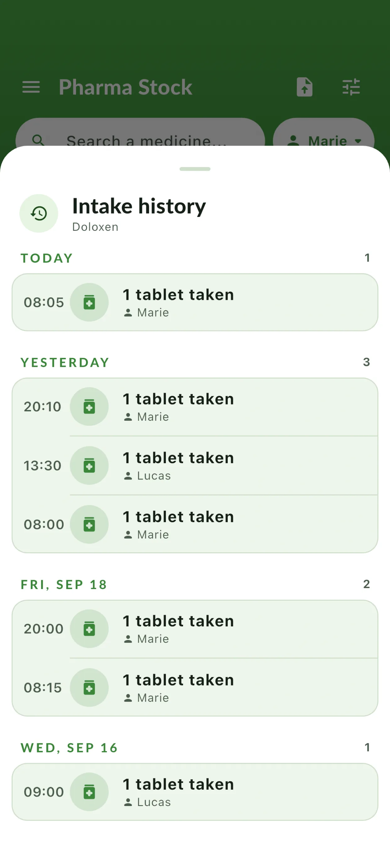 Usage Journal