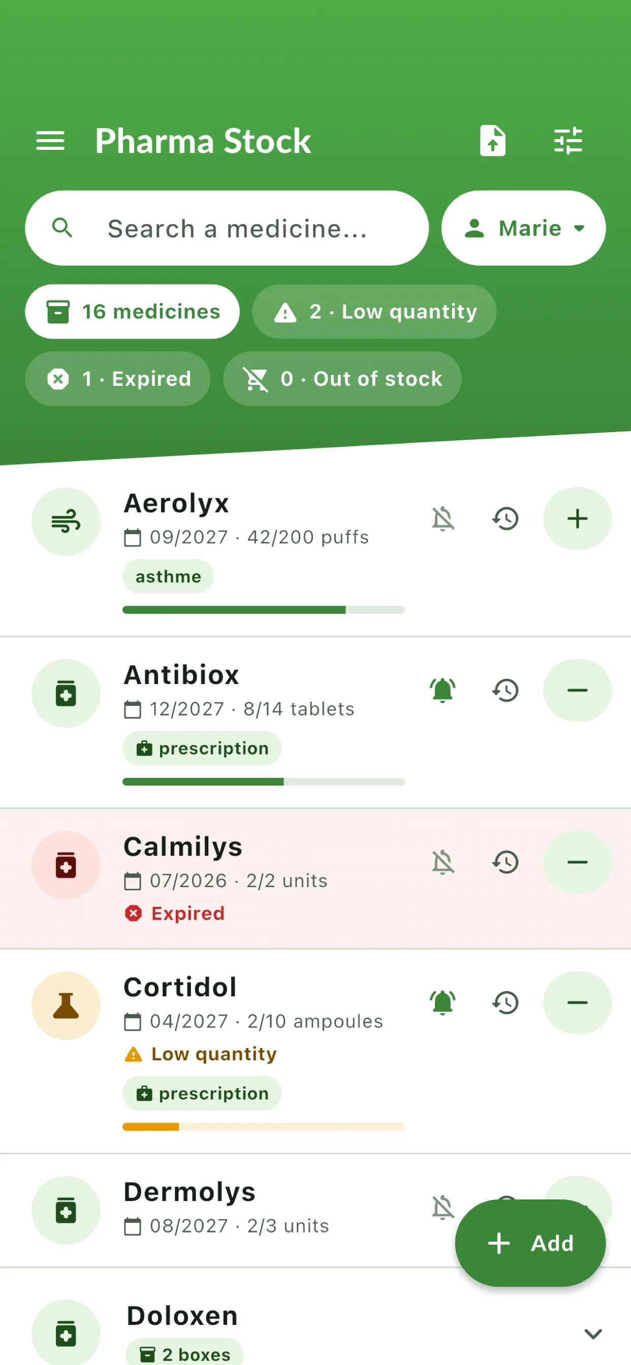 Pharma Stock App Screenshot
