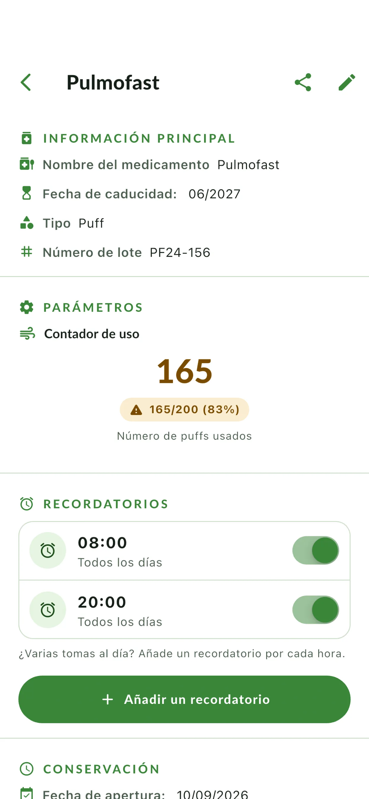 Gestión de cantidades