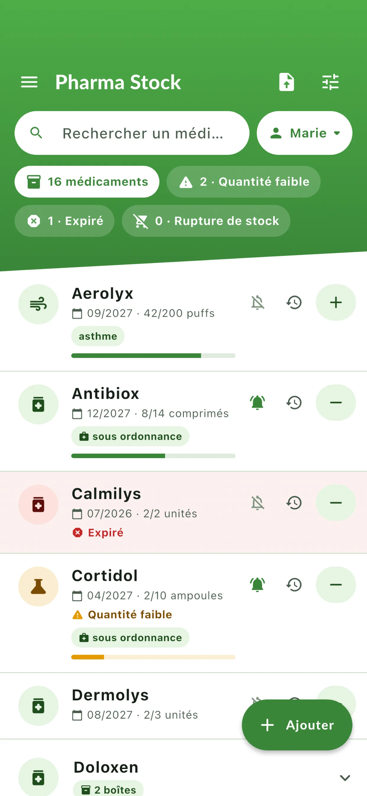 Pharma Stock App Screenshot
