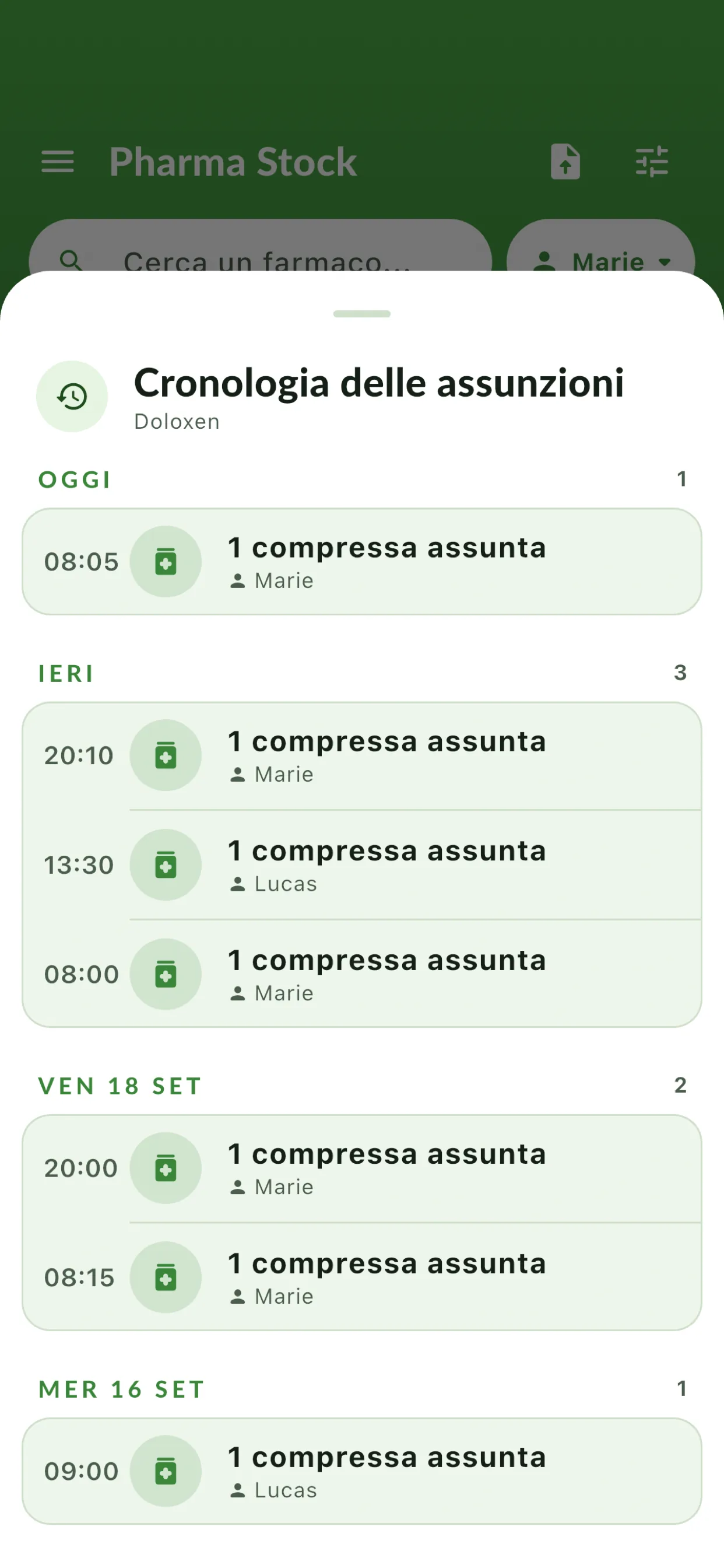 Diario d'uso