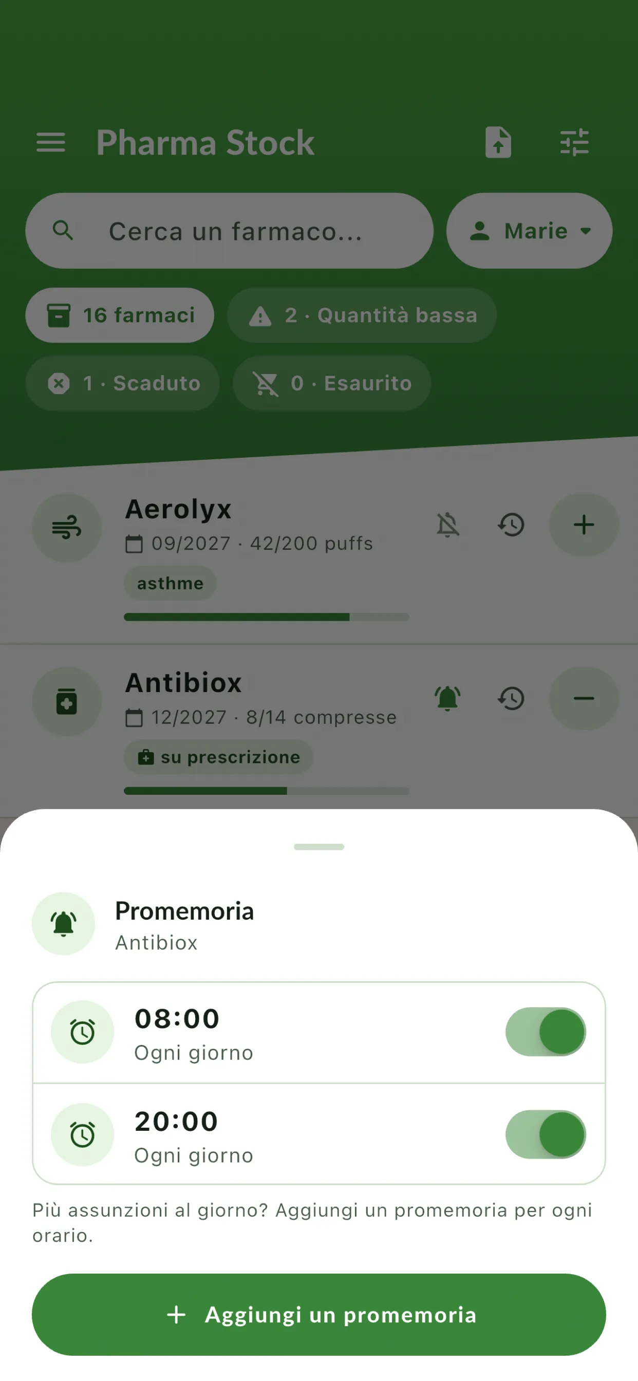 Promemoria di assunzione
