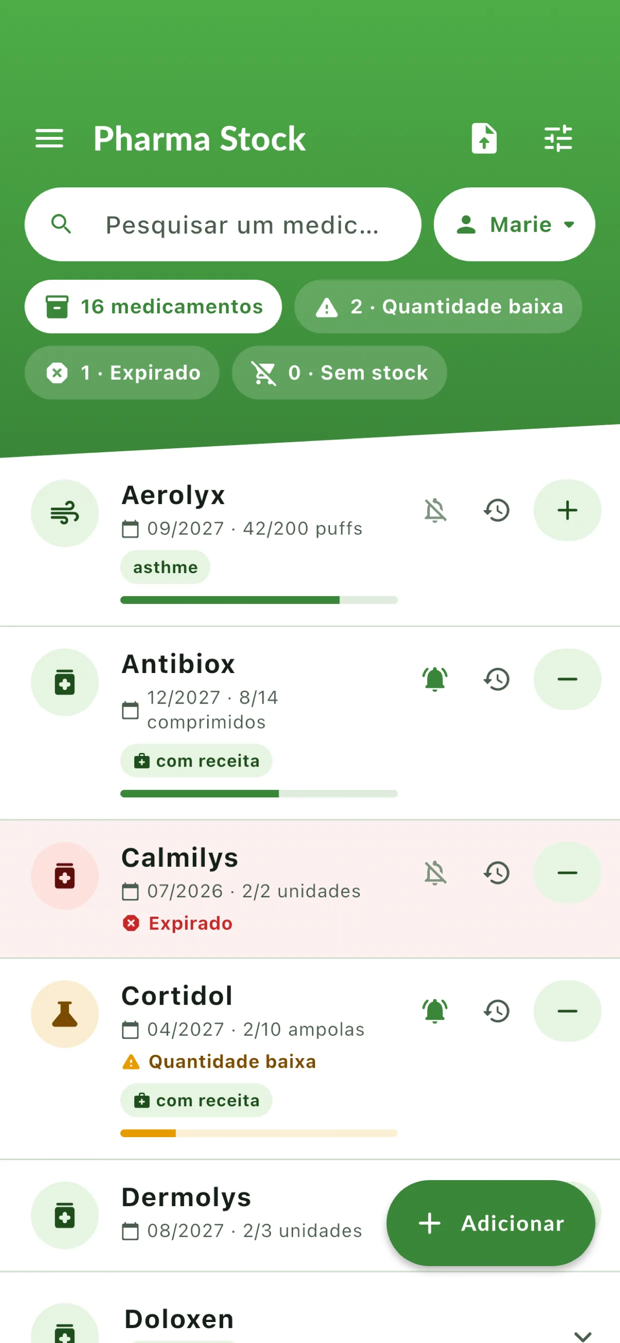 Pharma Stock App Screenshot